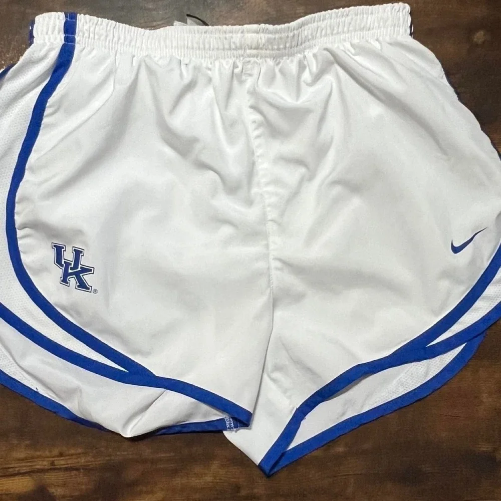 Nike Kentucky Wildcats white shorts with blue side stripes 428.5